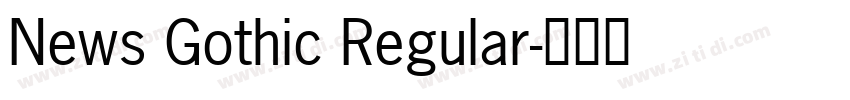 News Gothic Regular字体转换